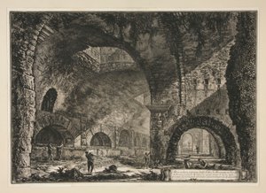 Autre vue intérieure de la villa de Mécène à Tivoli, de Vedute di Roma - Giovanni Battista Piranesi