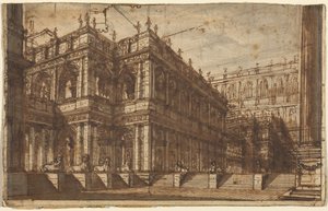 Un forum antique avec des portiques - Giovanni Battista Piranesi