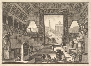École antique construite selon les manières égyptienne et grecque