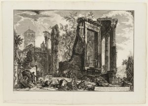 Une autre vue du Temple de la Sibylle à Tivoli, de Vues de Rome