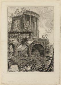 Autre vue du Temple de la Sibylle à Tivoli, des Vues de Rome