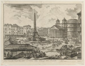 Vue de la Piazza della Rotonda avec le Panthéon et l
