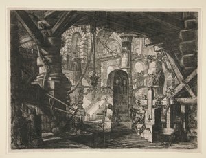 Carceri, XVI : La jetée aux chaînes - Giovanni Battista Piranesi