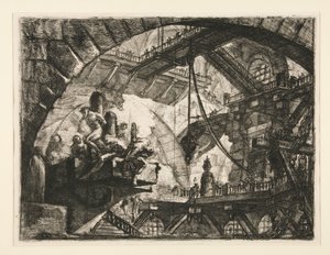 Carceri, X : Prisonniers sur une plateforme en saillie - Giovanni Battista Piranesi