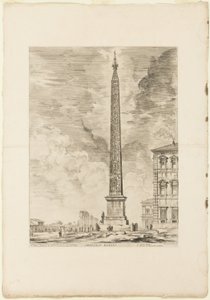 Obélisque Égyptien. Érigé par le Pape Sixte V sur la Piazza de Saint-Jean-de-Latran, des Vues de Rome - Giovanni Battista Piranesi