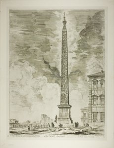 Obélisque égyptien. Érigé par le pape Sixte V sur la Piazza de Saint-Jean-de-Latran, des Vues de Rome - Giovanni Battista Piranesi