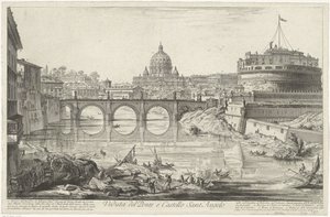 Pont des Anges et Château Saint-Ange à Rome - Giovanni Battista Piranesi