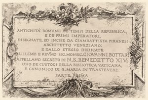 Frontispice - Giovanni Battista Piranesi