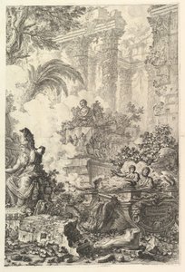 Frontispice, avec statue de Minerve, vers 1748 - Giovanni Battista Piranesi