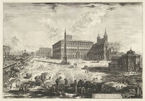 Vue du Latran à Rome avec la basilique Saint-Jean-de-Latran - Giovanni Battista Piranesi