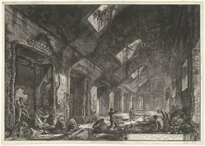 Intérieur des bains Heliocaminus dans la Villa Adriana à Tivoli - Giovanni Battista Piranesi