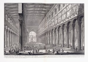 Intérieur de la basilique Saint-Paul-hors-les-Murs - Giovanni Battista Piranesi