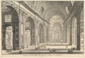 Vue intérieure de la Basilique Saint-Pierre au Vatican, des Vues de Rome