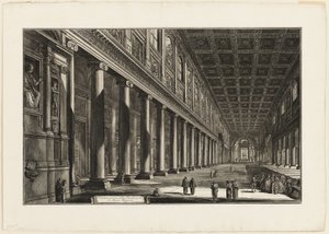 Vue intérieure de la basilique de S. Maria Maggiore, de Vues de Rome
