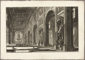 Vue intérieure de la Basilique de Saint-Jean-de-Latran, des Vues de Rome
