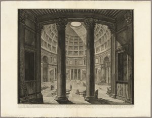 Vue intérieure du Panthéon, de Vues de Rome