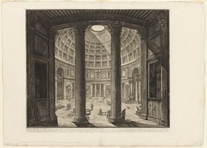 Vue intérieure du Panthéon, des Vues de Rome - Giovanni Battista Piranesi