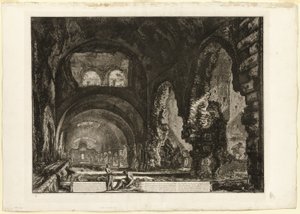 Vue intérieure de la villa de Mécène, des Vues de Rome - Giovanni Battista Piranesi