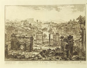 Italie, Rome, vue du Campo Vaccino (Forum Romain) avec l