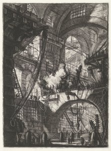 Prison avec feu fumant - Giovanni Battista Piranesi