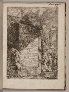 Lettres de justification écrites à Milord Charlemont et à ses agents de Rome... concernant la dédicace de son œuvre des Antiquités Romaines faite au même seigneur et récemment supprimée - Giovanni Battista Piranesi