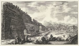 Pecile dans la Villa Adriana à Tivoli (Vues de Rome)