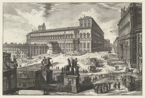Piazza del Quirinale à Rome (Veduta della Piazza di Monte Cavallo)