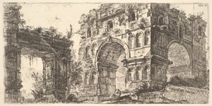 Planche 11 : Temple de Janus (Tempio di Giano) de la série Antichita Romana - Giovanni Battista Piranesi