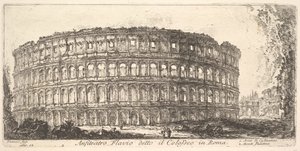 Planche 12 : Amphithéâtre Flavien, appelé le Colisée. 1. Arc de Constantin. 2. Palat..., vers 1748
