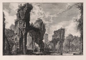 Rovine del Sisto, o sia della gran sala delle Terme Antoniniane, de Vedute di Roma - Giovanni Battista Piranesi
