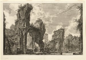 Ruines du Xystus [un long portique ouvert utilisé pour les exercices athlétiques], la salle centrale des Thermes d