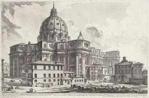 Basilique Saint-Pierre depuis la Piazza della Sagrestia - Giovanni Battista Piranesi
