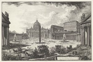 Place Saint-Pierre avec la basilique Saint-Pierre au Vatican (Vues de Rome)