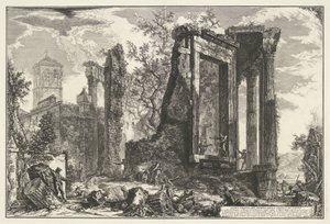 Temple de Vesta et Temple de la Sibylle Tiburtine à Tivoli (Vues de Rome) - Giovanni Battista Piranesi
