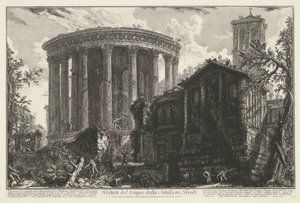 Temple de Vesta et le Temple de la Sibylle Tiburtine à Tivoli - Giovanni Battista Piranesi