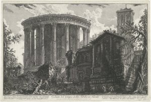 Temple de Vesta et le Temple de la Sibylle Tiburtine à Tivoli - Giovanni Battista Piranesi