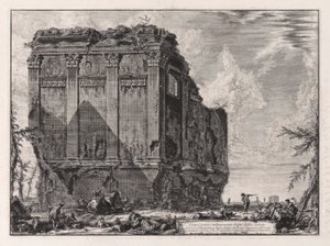 Temple antique vulgairement appelé de la Salute sur la Via d - Giovanni Battista Piranesi