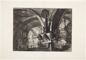 Le quai avec une lampe - Giovanni Battista Piranesi