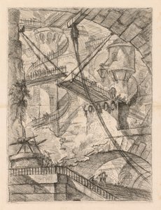 Les Prisons : Un immense intérieur avec un pont-levis - Giovanni Battista Piranesi