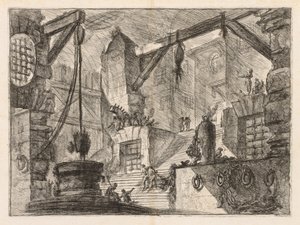 Les prisons : Intérieur colonnadé avec un large escalier - Giovanni Battista Piranesi