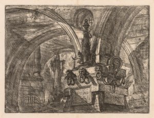 Les Prisons : Arches rondes jaillissant d