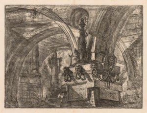 Les Prisons : Arches rondes jaillissant d