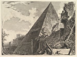 La Pyramide de Caius Cestius, de Vedute di Roma
