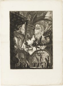 Le feu fumant, planche 6 des Prisons imaginaires - Giovanni Battista Piranesi