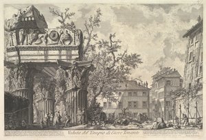 Le Temple de Vespien Veduta del Tempio di giove Tonante, vers 1756