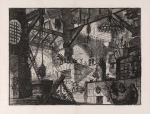 Le Puits, planche 13 de Carceri d - Giovanni Battista Piranesi