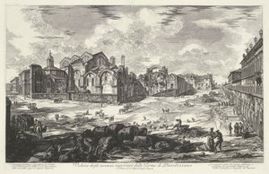 Thermes de Dioclétien à Rome (série Vues de Rome) - Giovanni Battista Piranesi