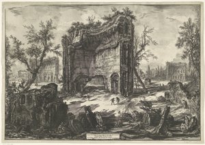 Thermes de Trajan à Rome Veduta degli Avanzi delle Fabbriche del Secondo Piano delle Terme di Tito (titre sur l