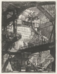 Page de titre avec vue dans un cachot - Giovanni Battista Piranesi