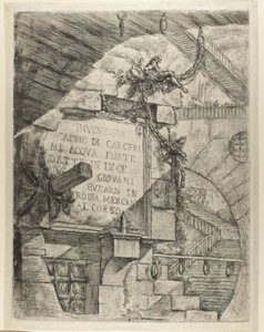 Page de titre des Prisons imaginaires - Giovanni Battista Piranesi